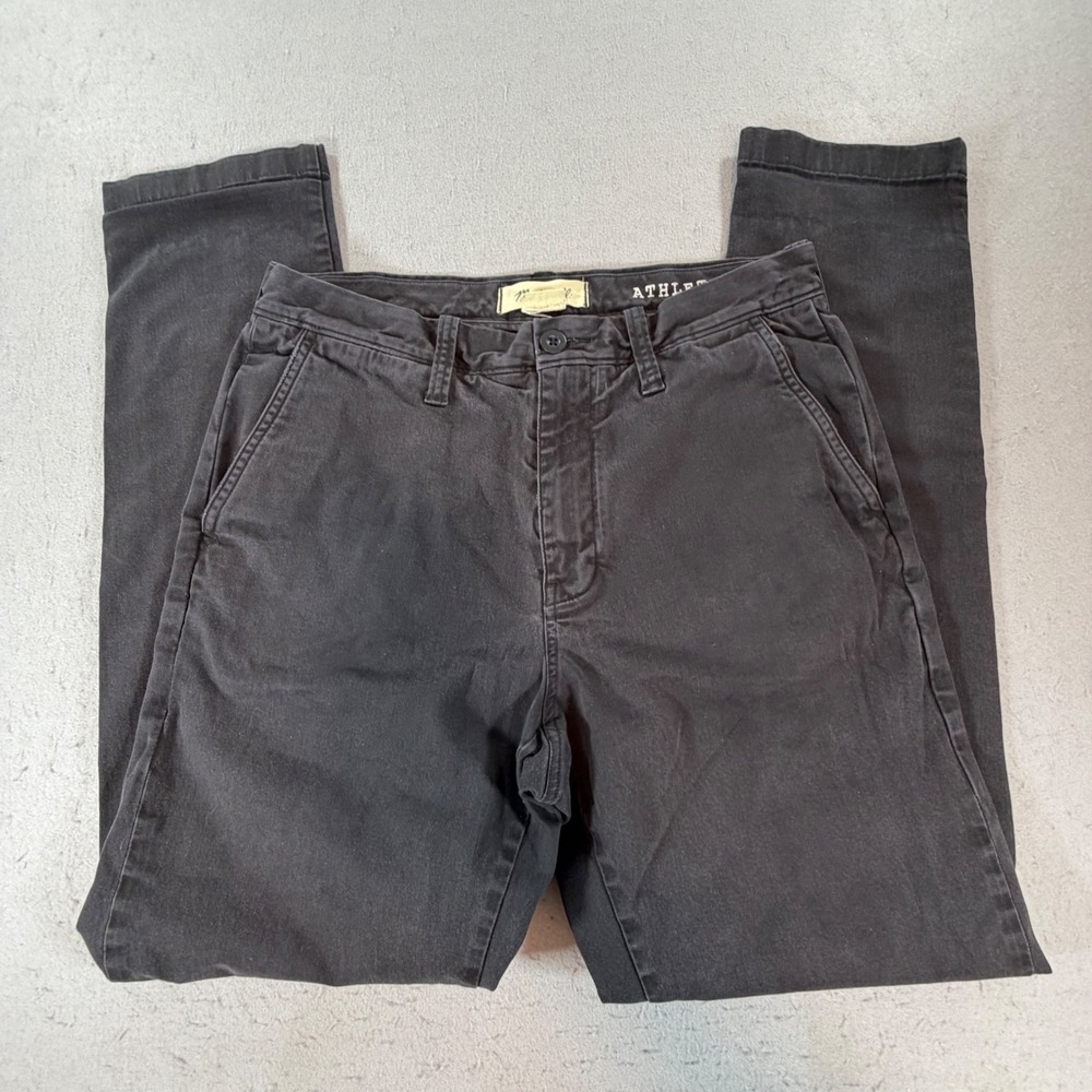 Madewell Athletic Slim Chino Pants Mens 32x32 Black Stretch Cotton Twill